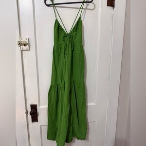 Green Strappy maxi Dress